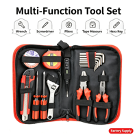 Kit d'outils portables 18 pièces – Ensemble d'outils à main polyvalent pour l'assemblage domestique, l'inspection électrique et la rénovation