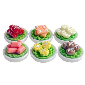 Accessoires en résine brillants en forme de <span class=keywords><strong>jambon</strong></span>, maïs et accompagnement pour hot pot, pour décorations de coques de téléphone DIY, accessoires pour cheveux et autocollants - Product Image 5