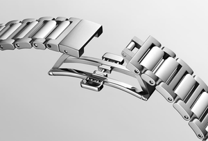 Montre de sport tout en acier inoxydable noir avec affichage de la date et aiguilles lumineuses Longinesing - Product Image 6