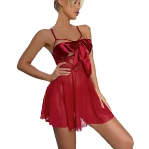 Erotik iç çamaşırı seksi pijama kadın ruh 2024 yeni erotik giysiler sıcak sling mesh nightgowns