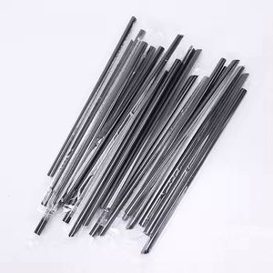 Pailles à bulles en plastique PP noires jetables de 6 mm et 12 mm pour les fêtes - Product Image 1