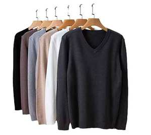 Suéteres <span class=keywords><strong>de</strong></span> Punto Versátiles <span class=keywords><strong>de</strong></span> Manga Larga OEM, Antiencogimiento, Compra al por Mayor <span class=keywords><strong>de</strong></span> Jerseys con Cuello en V para Hombre, Certificación CE ISO9001 - Product Image 1