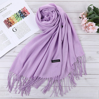 200*70cm femmes hiver doux cachemire écharpe dames écharpes châles élégant chaud personnalisé plaine gland Pashmina écharpe cyclisme banane