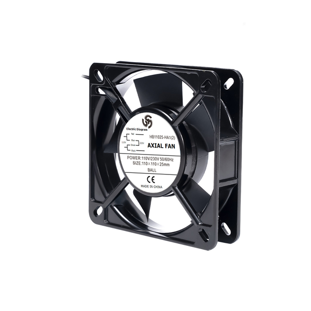 Electric 80x80x25mm AC 100-240V Dual Voltage 28/29.4/32 CFM 2000RPM Ball Bearing Plastic Housing Duct Axial Cooling System OEM