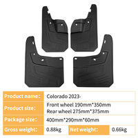 4 Pièces Bavettes de protection pour Chevrolet Chevy Colorado 2023-2025 Garde-boue Accessoires