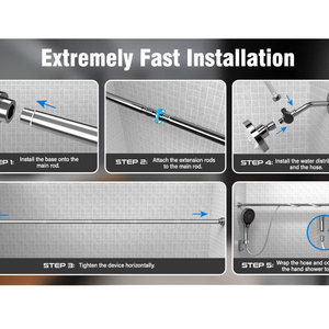OEM Mattschwarzes <span class=keywords><strong>Tandem</strong></span>-Dusch kopfs ystem 3-fach einstellbares 3-Funktions-Hochdruck-Multimodal-<span class=keywords><strong>Tandem</strong></span> für versteckte Paare - Product Image 2