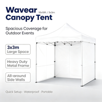 Abri pliant instantané 10x10 en PVC Oxford, triple couche, imperméable, grand abri d'extérieur pour événements, gazebos pliants pour salons professionnels sportifs