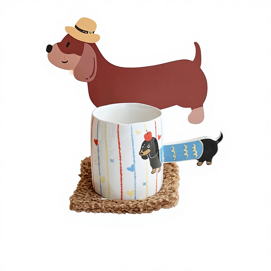 Perro salchicha blanco