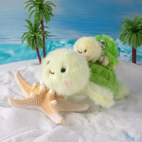 Porte-clés en peluche magnétique Maman et Bébé, pendentif de sac à dos animal marin, mini peluche pieuvre, tortue pour anniversaire d'enfants