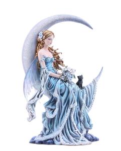 <span class=keywords><strong>Polyresin</strong></span>/Decoratieve Hars Fee Beeldje Vier Elementen Celestial Maan Fee Beeldje Aarde Wind Frost Fire Collectible Figurine