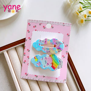 Ausgefallene Kinder Haars pange Designs New Style Blumen haar Zubehör für Mädchen Kunststoff Alligator Haars pangen Großhandel Karton Verpackung - Product Image 5