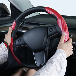 Funda de <span class=keywords><strong>Volante</strong></span> de Fibra de Carbono Mate de 2 Piezas, Resistente al Desgaste, para <span class=keywords><strong>Nissan</strong></span> <span class=keywords><strong>Versa</strong></span> 2018, Funda de <span class=keywords><strong>Volante</strong></span> Deslizante - Product Image 5