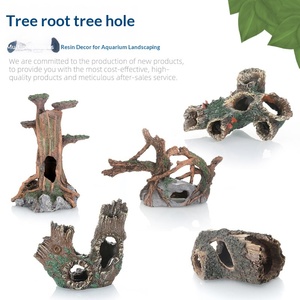 Décor d'aquarium : Simulation de racine de bois mort, tronc, baril, cachette pour serpents et lézards grimpeurs - Product Image 2