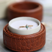 Bijoux en argent sterling 925 de luxe, plaqué or 14 carats, bague en moissanite pour femmes, bagues en zircon cubique, bijoux simples tendance personnalisés