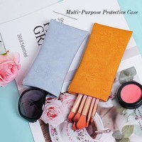 Étui pour lunettes de soleil en cuir Étuis pour lunettes de soleil portables Étui à lunettes anti-rayures Squeeze Spring Top sheet closure