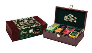 Caja de almacenamiento de bolsitas de té de color negro, caja de madera para guardar té <span class=keywords><strong>con</strong></span> capacidad para 80 bolsitas de té surtidas. - Product Image 4