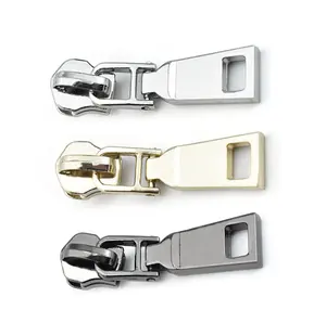 WYSE Hot Bán Tùy Chỉnh 5 # Zipper Slider No-Lock Puller Với Sáng Bóng Màu Puller Cho Túi Xách, Giày Phụ Kiện