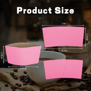 Manchon en carton kraft résistant à la chaleur pour gobelet à café avec impression de logo personnalisé pour l'emballage de boissons (thé) - Product Image 2