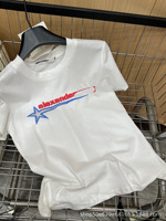 Kaos Crop T-Shirt Pendek Lengan Pendek Model Slim Fit, Bahan Katun, Cetak Huruf Busa dengan Rhinestone Heat-Transfer, Gaya Lucu untuk Musim Panas 2026