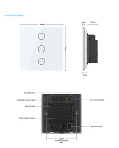 Interruptor de Pared Inteligente LIVOLO Smart Matter de 3 Vías y 2 Posiciones OEM para Reino Unido/UE, No Requiere Cable Neutro, Compatible con Alexa y Google Home, Dispositivos Eléctricos para Hogar Inteligente - Product Image 6