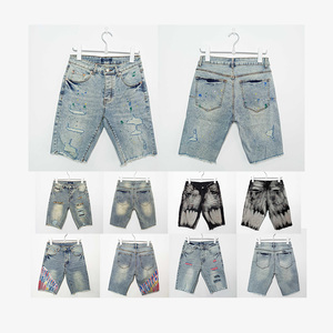 Ss مصمم جينز عالي الجودة أزياء غسل Tvintage ممزق الساق مستقيمة رجل جينز شخصية الشارع - Product Image 6