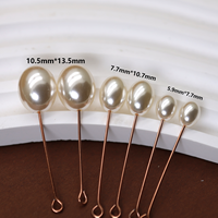 Perles de verre naturelles 6-14 mm, matériaux DIY, perles en forme de riz, perles lâches, haute brillance, presque parfaites, demi-trou, vente en gros, blanc crème