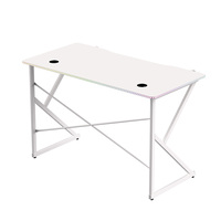 Escritorio de Juegos Extensible Personalizado de Fábrica, Ergonómico, con Luz LED RGB, Escritorio de Computadora para Oficina en Casa, Marco de Metal, Tablero de MDF, Soporte Lateral