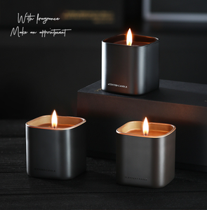 Bougie en verre de luxe écologique haut de gamme, senteurs personnalisées 9PM, cire de soja naturelle, fabrication artisanale, style moderne - Product Image 2