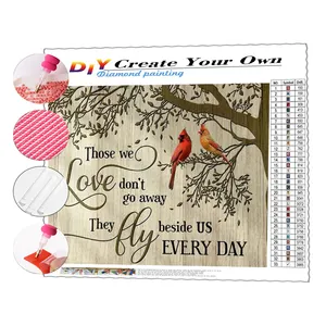 Diy Kits De Pintura Diamante Para Adultos Cardinal Love Birds Diy Pinturas De Broca Completa Com Diamantes Gem Arte Artesanato Para Home Decor