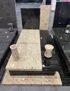 Pierre tombale <span class=keywords><strong>en</strong></span> <span class=keywords><strong>granit</strong></span> noir de qualité supérieure, durable et élégante, pour les êtres chers - Product Image 3