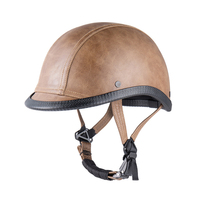 Casque vintage demi-face pour motos de route/tout-terrain/double usage, pour motards adultes, construction ABS haute résistance, design accrocheur