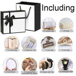 Ensemble de trousse de maquillage, miroir de maquillage portable, panier cadeau d'anniversaire pour femmes, cadeau de la Saint-Valentin, cadeau de la fête des mères - Product Image 2