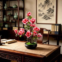 Hotselling Kunstmatige Magnolia Boom Kunstbloemenboeket Bruiloftdecoratie & Benodigdheden Moederdag Cadeau Feest Tuin Kamerdecoratie