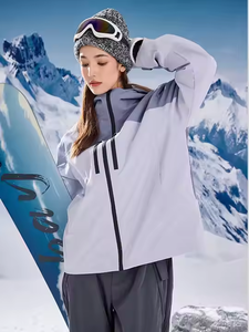 Giacca da <span class=keywords><strong>uomo</strong></span> invernale marrone da donna tuta da alpinismo calda impermeabile impermeabile da esterno XS tuta da neve in tinta unita - Product Image 3