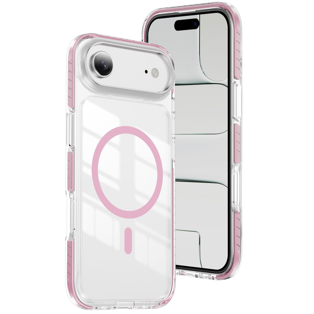 Magnetic Case for iPhone Air 17 Pro Max 18 Clear TPU Shockproof Back Cover N52 Strong Magnet Anti-Yellowing Slim Phone Case OEM