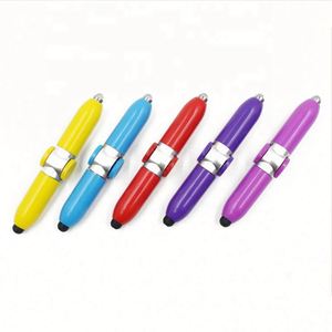 Stylos promotionnels multifonctionnels anti-stress avec stylet, stylos à bille avec lumière LED et stylo rotatif - Product Image 3