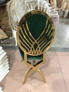 Zarif kadife Modern ziyafet sandalye düğün yemek için paslanmaz çelik değiştirilebilir geri otel oturma odaları için kiralama - Product Image 5