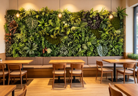 Panneau mural de gazon artificiel tendance, design vertical, pour décoration extérieure, système de jardinage, mur végétal, plante verte