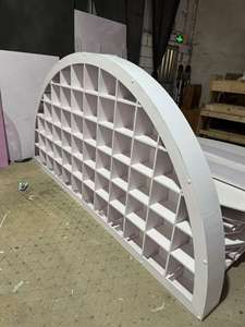 เวทีสำหรับงานแต่งงานสีขาวทรงสี่เหลี่ยมผืนผ้าครึ่งรอบสำหรับเจ้าสาวและเจ้าบ่าว - Product Image 5