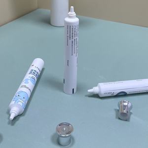 White Pharmaceutical-Grade <b>Plastic</b> Squeeze <b>Tube</b> with Silver Electroplated Screw Cap - Product Image 3