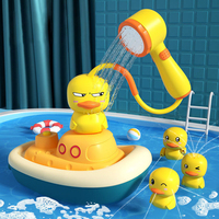 Jouet de bain en plastique en forme de canard à pompe à eau pour enfants et bébés, idéal pour la douche et le bain – Vente chaude en gros