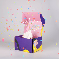 Nouvelle Boîte Cadeau Amour Éclatant 2026 avec Confettis Pop-up, Boîte Mystère DIY pour Envoi Postal, Boîte en Papier, Idéale pour Fête et Fête des Mères