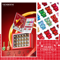 Vendeeni Nouveau Gel Polish à Ongles TPO Sans HEMA Thème Noël 24 Couleurs Imperméable Haute Pigmentation Effet Œil de Chat Paillettes Fines Certifié MSDS