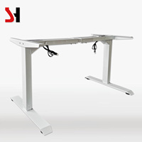 Escritorio Eléctrico Moderno de Hierro con Altura Ajustable de Doble Motor, Marco de Escritorio Ergonómico de Fácil Montaje para Trabajo, Estudio y Oficina