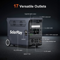 Générateur Solaire Solarplay 200W 2400W 3600W avec Panneau Solaire, Batterie LiFePO4, MPPT, Onde Sinusoïdale Pure, UPS, Charge Rapide, Compatible Voiture et Maison