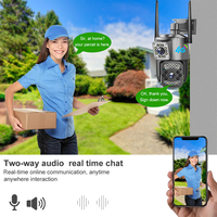 Conexión de lente dual WiFi 4G Cámara DE SEGURIDAD Cámara impermeable al aire libre HD IP Smart WiFi V380pro Cámara de red de seguridad CCTV