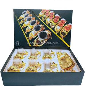 Tazas de café personalizadas, tazas de té de vidrio, diseño impreso abstracto capuchino Latte té tazas para beber café para caliente y frío - Product Image 6