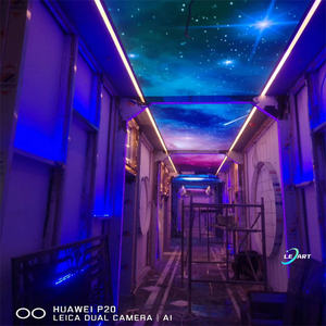 Pellicola Decorativa in PVC Traslucido Multicolore Tessuto per Soffitto Teso per Bar e Ristoranti - Product Image 1