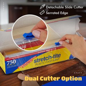 Stretch Tite <b>Plastic</b> Food <b>Wrap</b> 750 Sq Ft 11 7/8 Inch With Slide Cutter Kitchen Use - Product Image 4