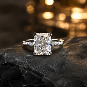 Anello di fidanzamento geometrico quadrato per donna, elegante gioiello da dito alla moda per matrimonio - Product Image 4